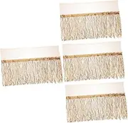 NUOBESTY 4pcs Fringe Tassel Trim Decorative Tassel Decoration DIY Material Women Girls Fringe
