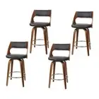 Artiss 4x Bar Stools Swivel Leather Chair 65cm