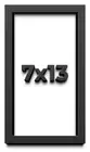 7x13 Shadow Box Frame Black | 2 Inches Deep Real Wood Contemporary Shadowbox Dis