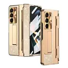 Fr Samsung Galaxy Z Fold5/4/3 Glitter Magnetic Plating Hinge Case+Screen Protect
