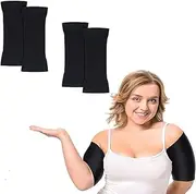 [Aljurde] Arm Slimming Shaper Wrap, 2pcs Compression Sleeve for Women Weight Loss, Upper Arm Shaper Helps Lose Fat, Toneup Shaping Sleeves, Black, X-Large