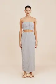 MIRA BANDEAU - BLUE GINGHAM