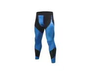 Men'S Compression Pants Workout Running Tights Leggings - Black Blue