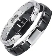 [Smarter LifeStyle] Elegant Matching Couples Bracelets, Distance Bracelets Couple Bracelet Set, His and Hers Matching Bracelets For Couples Long Distance, Surgical Grade Steel Love Bracelet