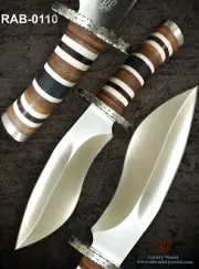 RaB Handmade 1/4"Thick D2 Steel Blade Sasquatch Survival Combat Hunt Bowie Knife