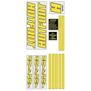 Repco - Hotfoot YELLOW clear decal set - Old school bmx
