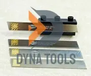 Lathe Clamp Type Parting Cut Off Tool Holder 8mm Shank + 4x HSS Blade M35 5% Co