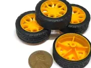 4 Pieces - Small toy 30MM Diameter 2mm shaft Car Robot Tire Wheel DC 4pcs C20