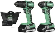 Metabo HPT® 18-Volt Cordless 1/2" Drill & 1/4" Impact Driver Combo Kit