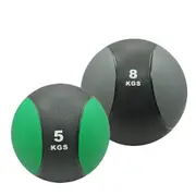 5kg + 8kg Commercial Rubber Medicine Ball Set / Gym Fitness Fit Exercise Ball