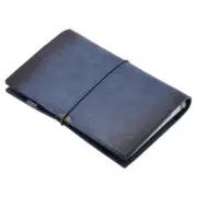 PU Leather Journal, 1 Pcs A6 Refillable Notebook with Buckle for Business, Blue