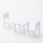 3 Piece Set Of Children's Table And Chair Simulator Furniture-yezi