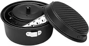 Outdoor Cookware Non-Stick Coating Portable Camping Frying Pan Pot Outdoor Picnic Tableware Set Hiking Mess