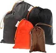 Prettyia Compression Stuff Sack Water Resistant Polyester Great Sleeping Bags Clothes Camping Hiking Backpacking, 5 Pack