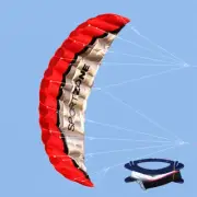 2.5m Outdoor Toys Dual Line Parafoil Parachute Stunt Sport Beach RED Kite NEW