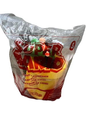 2017 McDonalds Super Mario Happy Meal #3 Luigi Launcher NEW SEALED