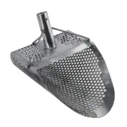 Dune Kraken 11" x 8" Stainless Metal Detector Sand Scoop w/ Sm Hexagon Holes