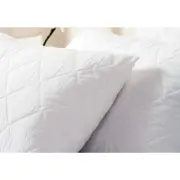 Pair of Quilted Cotton Covered Waterproof Pillow Protector