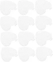 Homoyoyo 30Pcs Heart Shaped Mesh Canvas for Knitting and Crochet Crafts Durable Pe Material Blank Canvas for Shoes Bags and DIY Projects