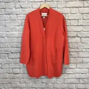 Carolina Belle Montreal Snap Front Cardigan Womens Size Large Split Sides NEW