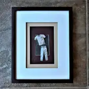 YOUR RECYCLED JEANS - mixed media, one of a kind 8" x 10"