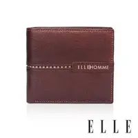 在飛比找森森購物網優惠-【ELLE HOMME】ELLE時尚真皮經典款 皮夾/男夾/