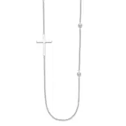 Sterling Silver Polished Cross Necklace