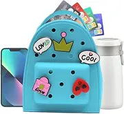 [Generic] Cartoon Silicone Backpack - Jelly Backpack with Charm Waterproof Silicone Backpack | Cartoon Adjustable Travel Bag Lightweight Backpack Purse for Girl