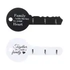 Towel Holder Coat Hooks Storage Rack Wall Keys Shape Hook Retro Wood Key Holder