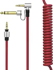 Replacement Audio Aux Auxiliary Extension Cord Cable Wire Compatible for Beats by Dr Dre Solo Studio Pro/Detox Edition Headphones (Red)