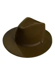 Brixton Adult Messer Fedora 100% Wool Felt Hat - Size M