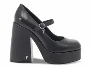 Heel Windsor Smith KISSES N in black leather - Women's Shoes