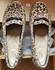 Clarks Ashland Ballot Womens Loafer Leopard Print US Size 9.5 EU 41 New in Box