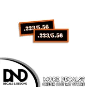 .223/5.56 Ammo Can Decal Gun Ammunition Box Firearm Orange Sticker OR - 2 Pack
