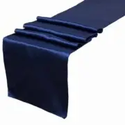 Satin Table Runner - Navy Blue