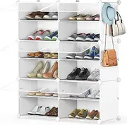 [HOMIDEC] Shoe Storage, 6-Tier Rack Organizer for Closet, 24 Pair Shelf Cabinet for Entryway, Bedroom and Hallway