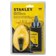Stanley Chalk Line Reel 30M/100 With Blue Chalk & Plastic Line Level 47-443