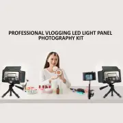 2x Ultra Slim High-Intensity Dimmable LED Light Panel + 12" Tripod for Vloggers