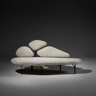 北歐設計師貝佳斯藝術異形樹葉造型雙人沙發客廳會所休閑接待