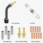 18pcs Grade MB-15AK MIG Welding Torch Kit for industrial fabrication