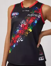 Essendon Bombers AFLW 2023 S7 COTTON ON Womens Pride Guernsey by Sporting House