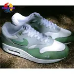 正版 NIKE AIR MAX 1 PRM 白 綠 灰 皮革鞋面 氣墊 男鞋 限定版 DB5074-100 休閒鞋