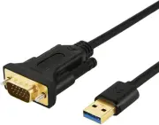 Cablecreation USB 3.0 to VGA Cable 6.6 Feet, USB to VGA 15 Pin Adapter 1080P ...