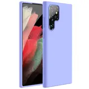 ZUSLAB Galaxy S22 Ultra Case 5G Nano Silicone Shockproof Gel Rubber Bumper Protective Cover for Samsung 2022 - Purple
