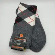 Interwoven J P Stevens Argyle Vintage Socks Men's Size 12 NOS NWT Grey Black