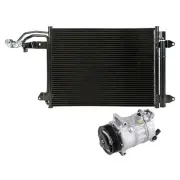 OEM AC Compressor w/ A/C Condenser Drier For VW Eos GTI Jetta R32 Audi A3 (for: Audi)