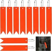 Lyfengdeam Reflective Tags, Reflector Tag Pendant, 10 Reflective Backpack Pendant, Waterproof Reflector Highly Visible Night Walking Safety Gear Bag (Orange)