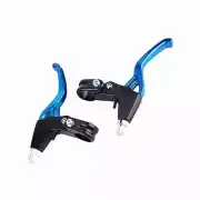 (Blue)1 Pair Aluminium Alloy Mountain Bike Bicycle Cycling Brake Level Hand FF