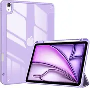 ProCase for iPad Air 11 inch 2025 M3/ 2024 M2, 10.9 inch Air 5th/ 4th Generation Case with Pencil Holder, Smart Protective Cover for iPad Air 5 4 -Purple
