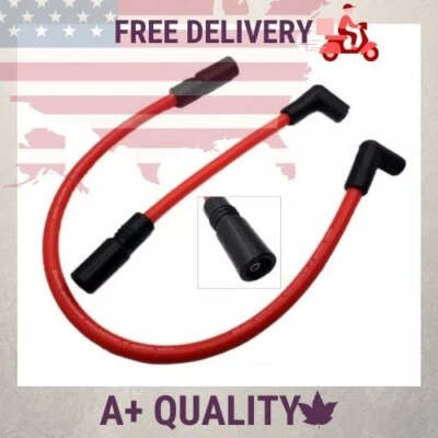 10.4mm 10mm Spark Plug Wire Compatible with Harley Davidson Big Twin 99-19 FX...